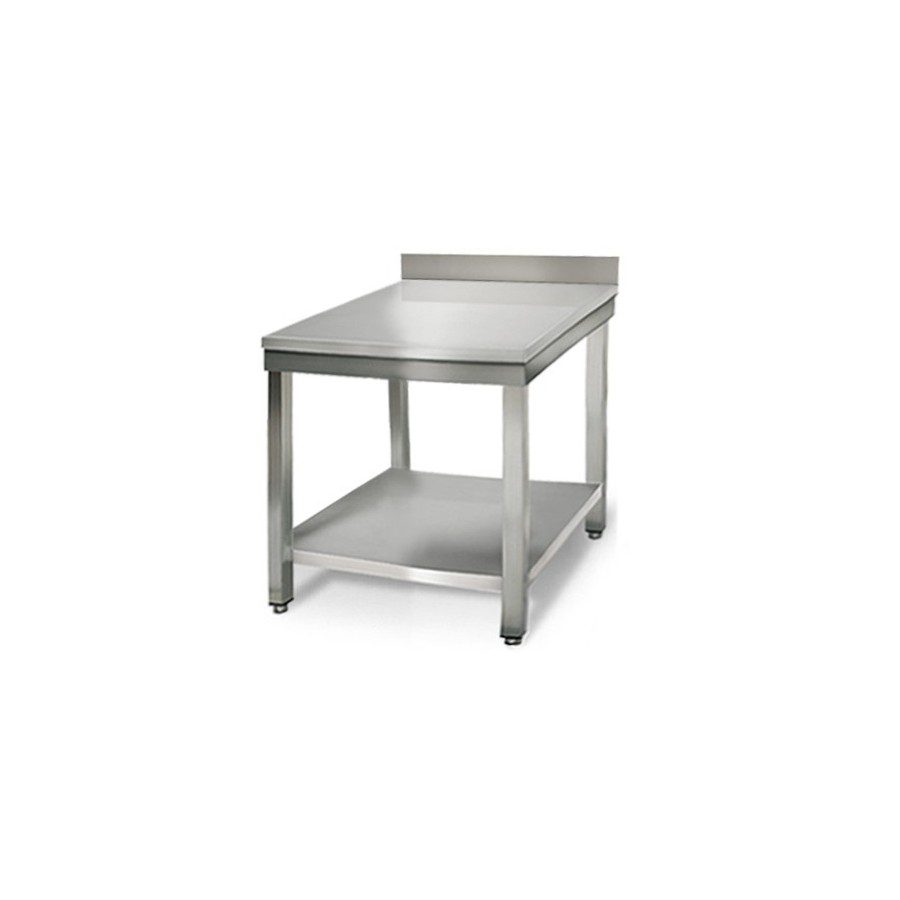 table-inox-700-mm-adossee Table inox 700 mm profondeur 700 adossée